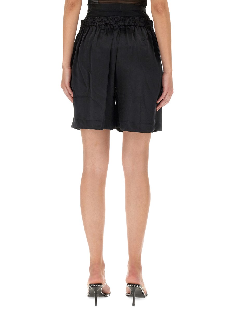 ALEXANDER WANG SHORT BOXER A STRATI IN CHARMEUSE DI SETA