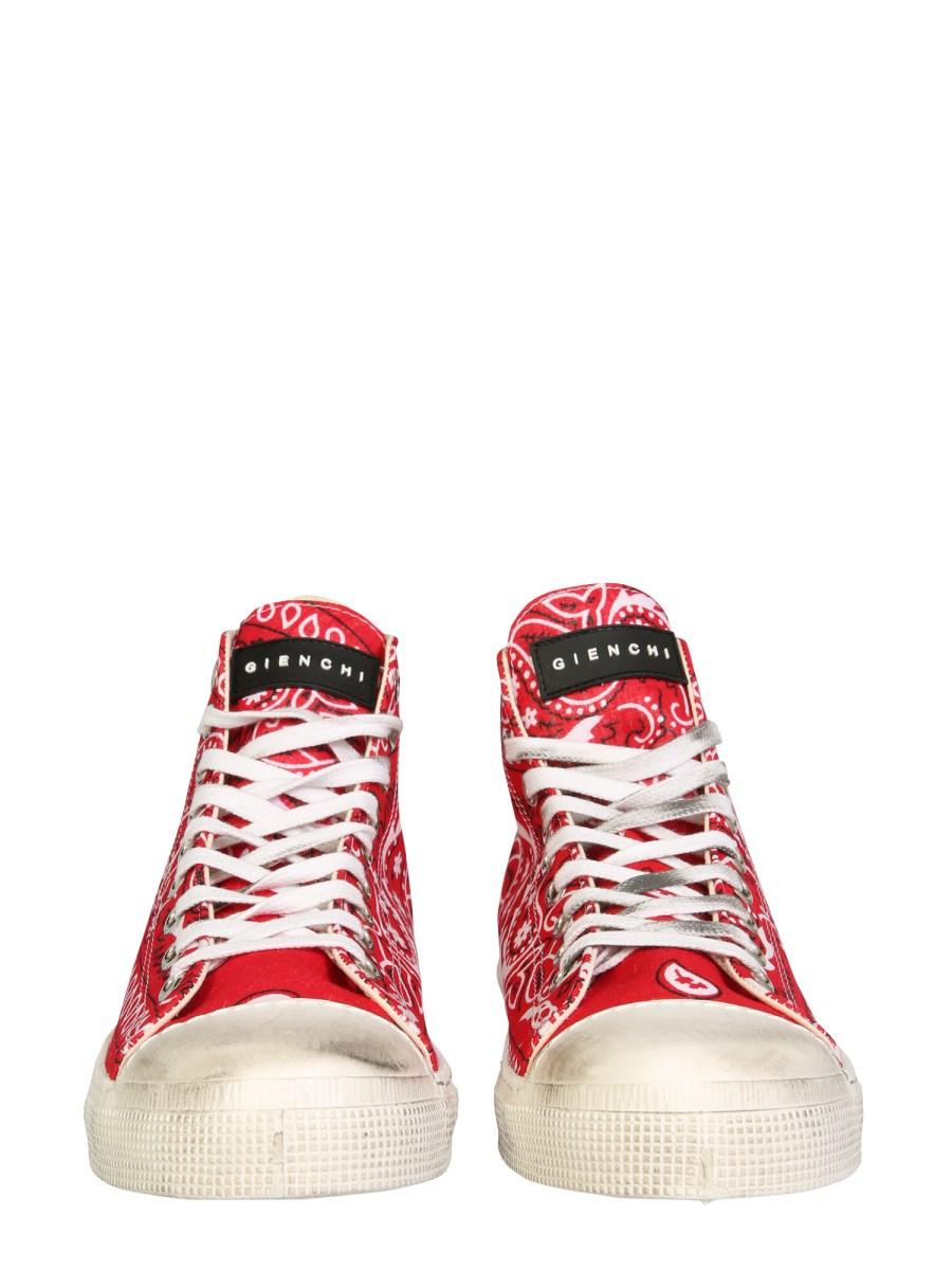 GIENCHI SNEAKER ALTA JEAN MICHEL IN CANVAS CON STAMPA BANDANA