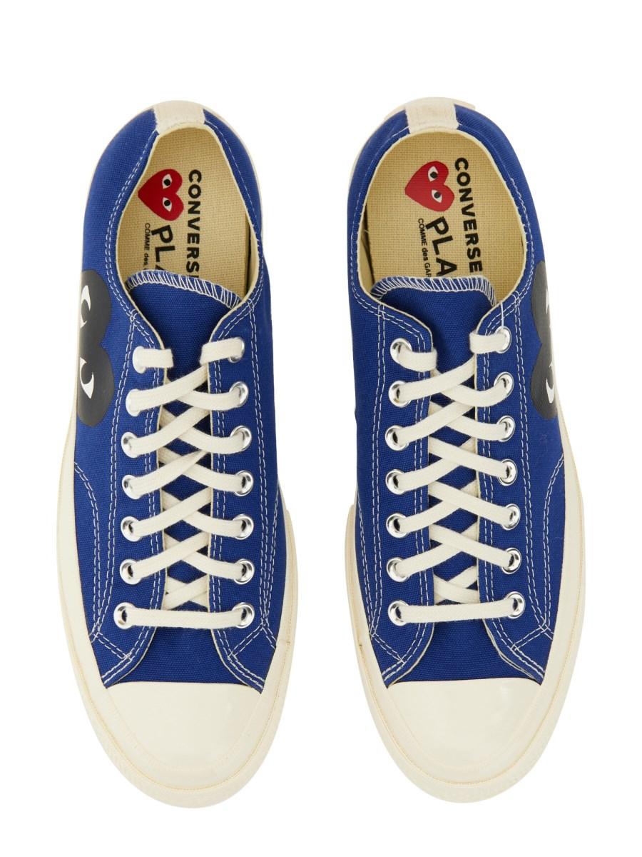 COMME DES GARCONS PLAY CONVERSE SNEAKER BASSA CHUCK 70 IN TELA CON STAMPA HEART