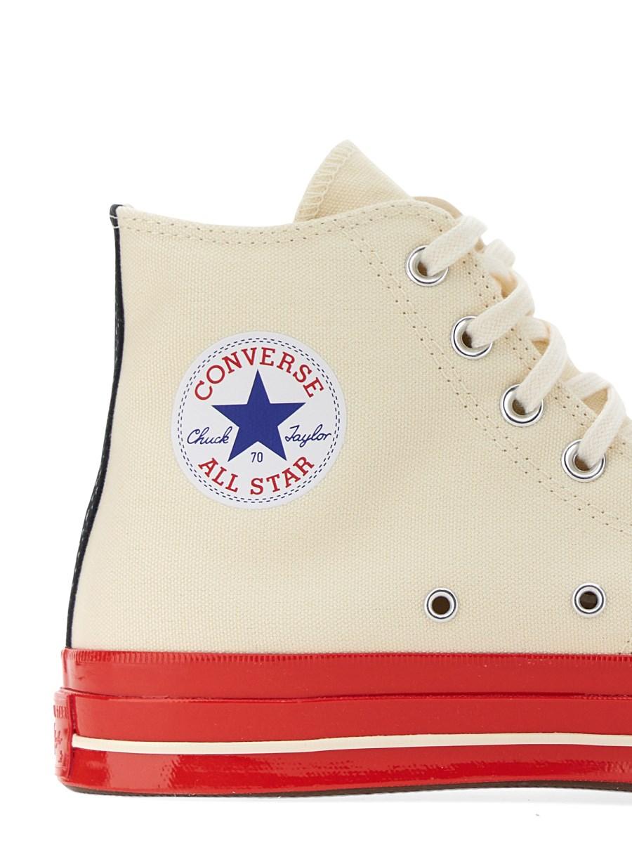 COMME DES GARCONS PLAY CONVERSE SNEAKER CHUCK 70 IN TELA DI COTONE