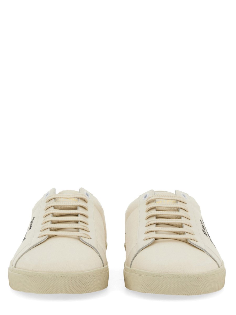 SAINT LAURENT SNEAKER COURT CLASSIC SL/06 IN PELLE E TESSUTO WORN-LOOK