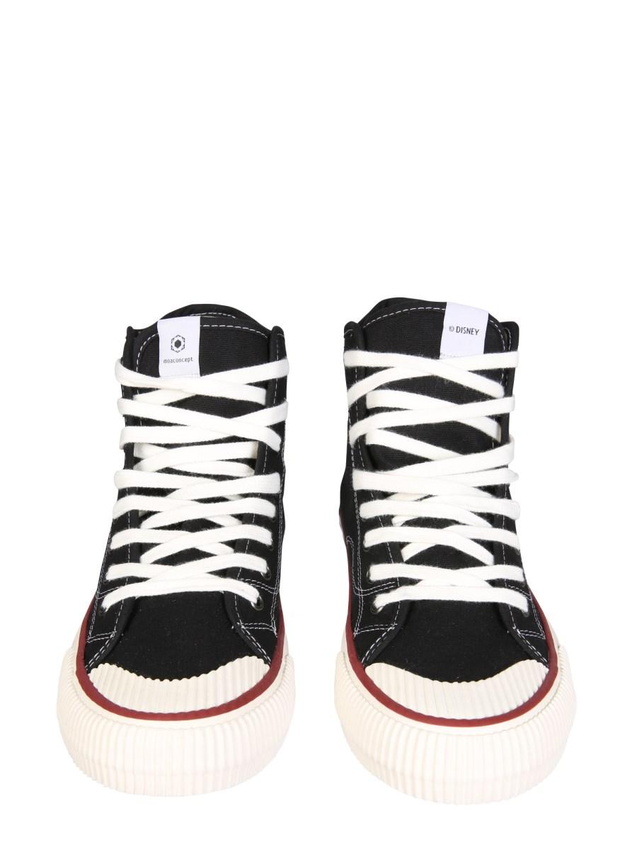 MOACONCEPT SNEAKER HIGH-TOP MASTER COLLECTOR CON STAMPA TOPOLINO IN CANVAS