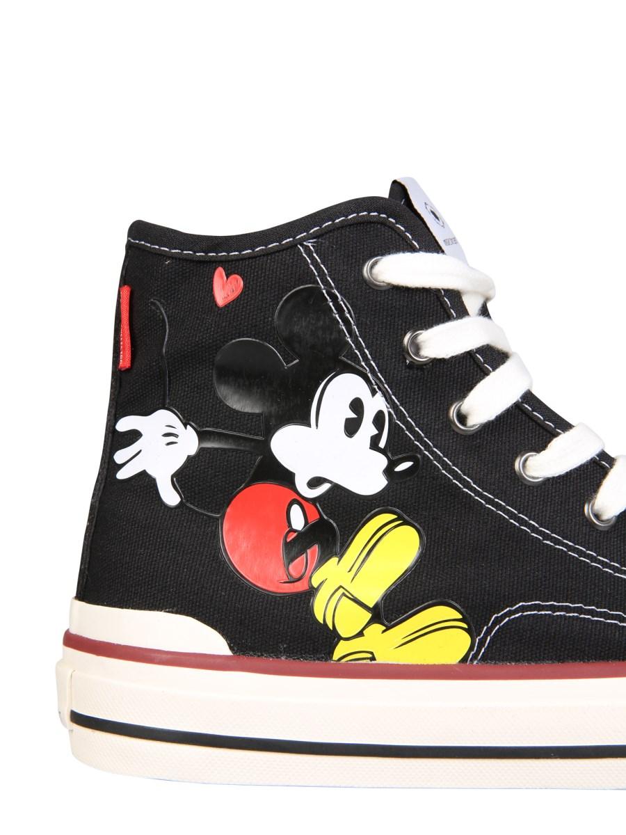 MOACONCEPT SNEAKER HIGH-TOP MASTER COLLECTOR CON STAMPA TOPOLINO IN CANVAS
