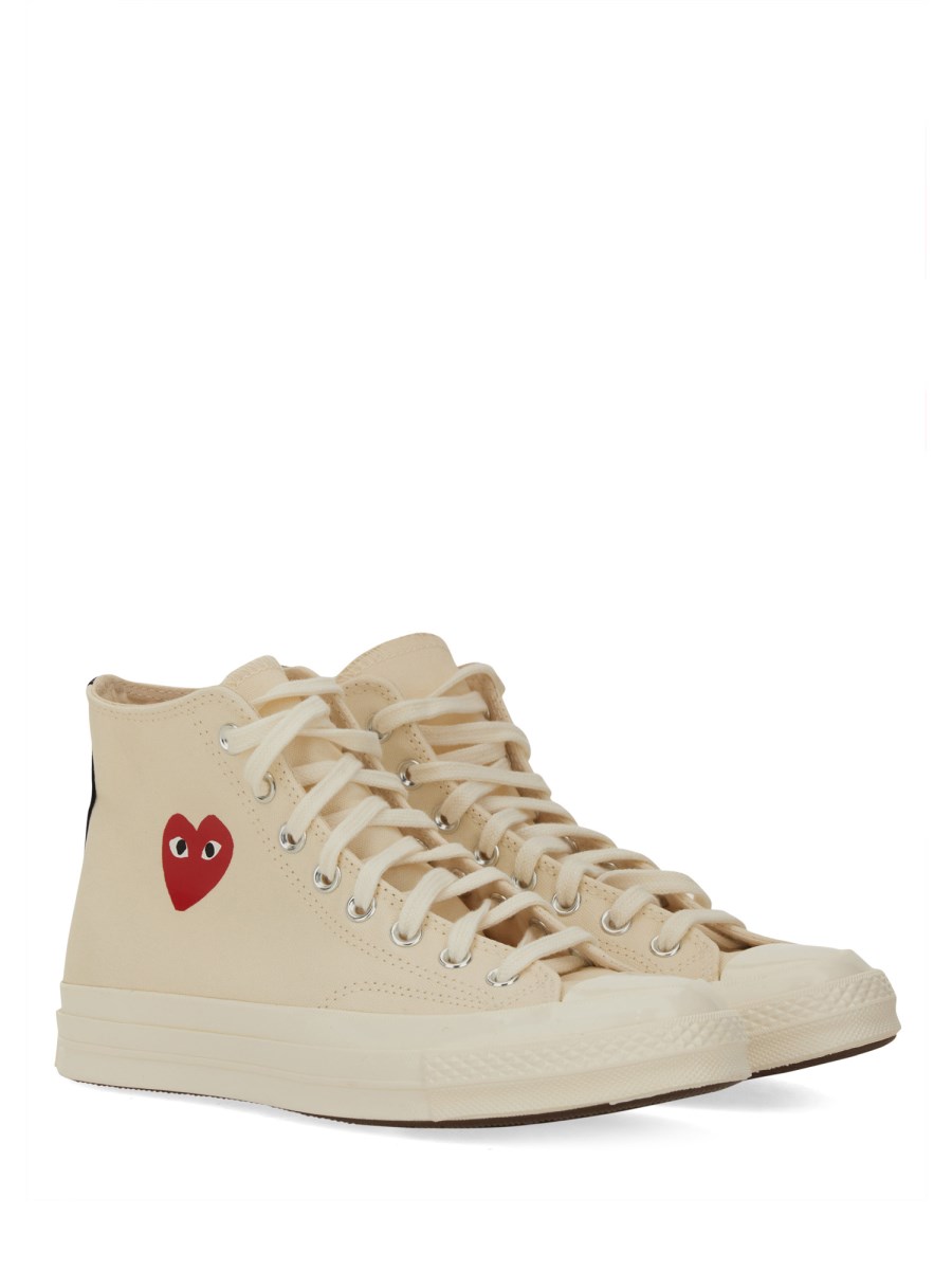 COMME DES GARCONS PLAY CONVERSE SNEAKER IN TELA DI COTONE CON LOGO