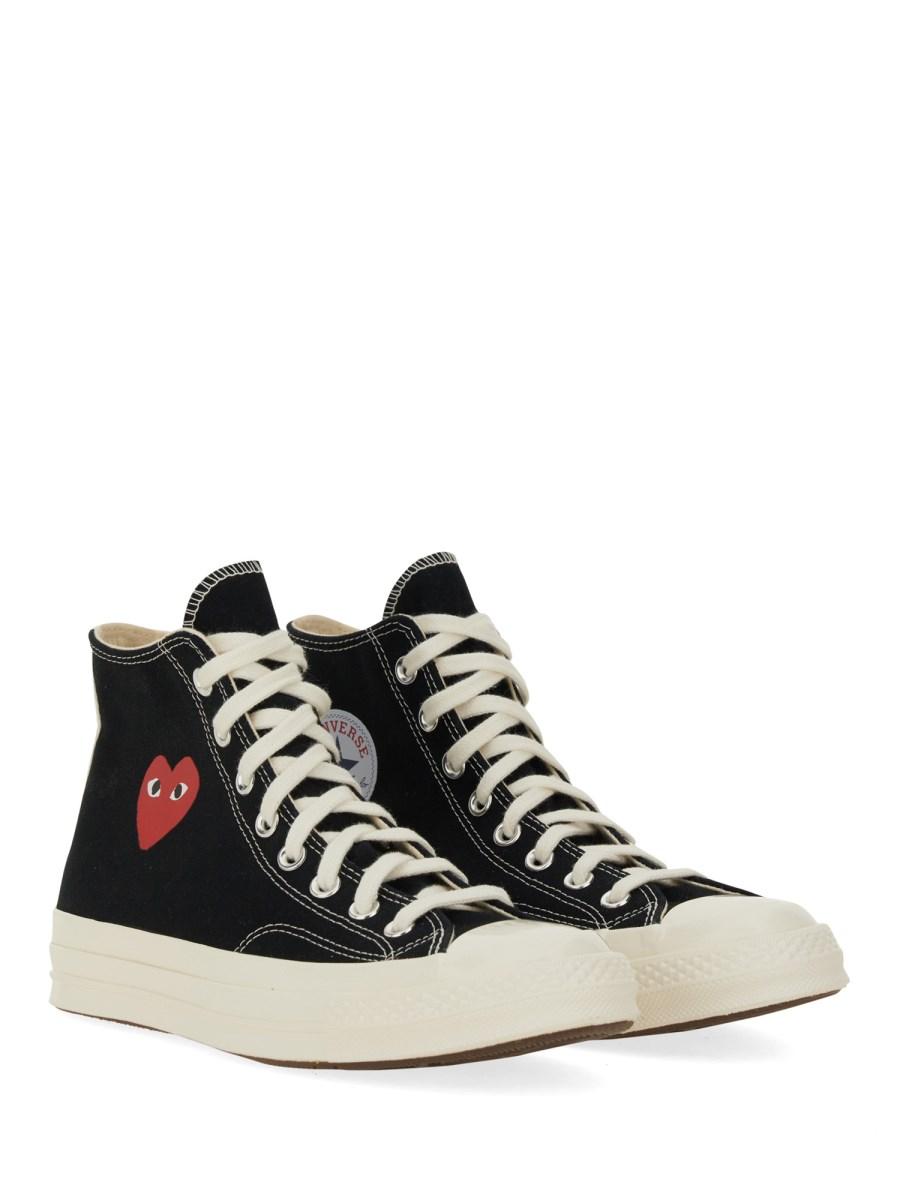 COMME DES GARCONS PLAY CONVERSE SNEAKER IN TELA DI COTONE CON LOGO