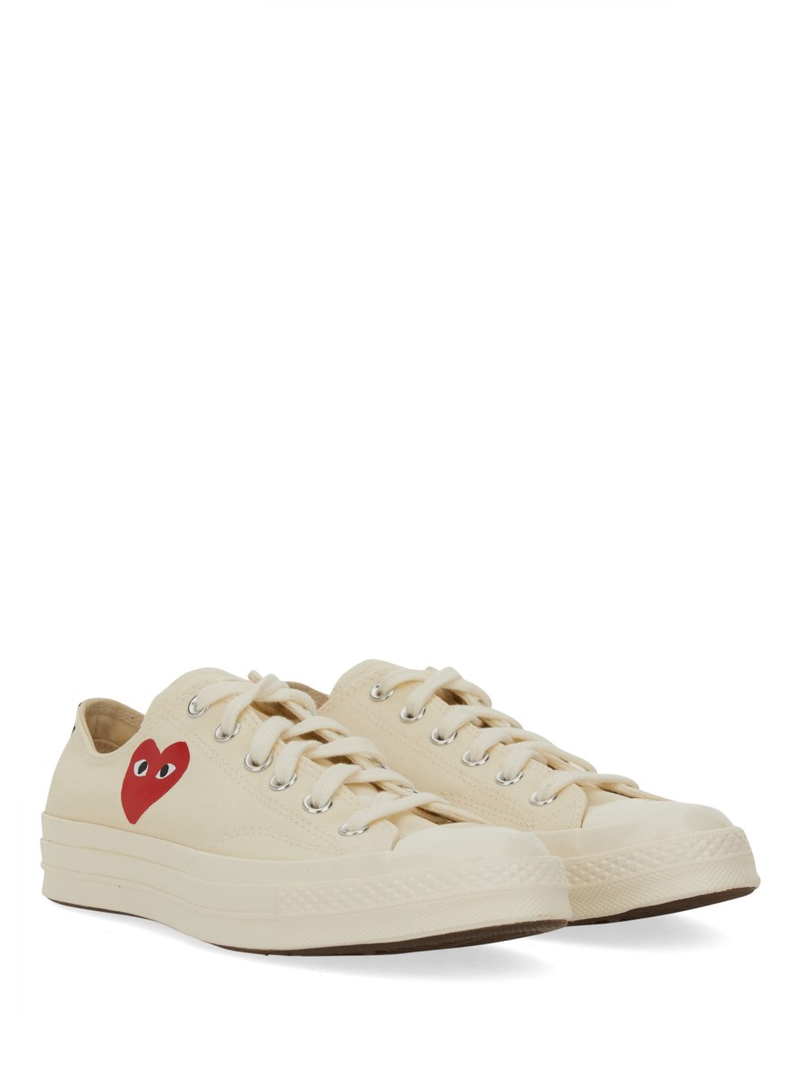 COMME DES GARCONS PLAY CONVERSE SNEAKER IN TELA DI COTONE CON LOGO