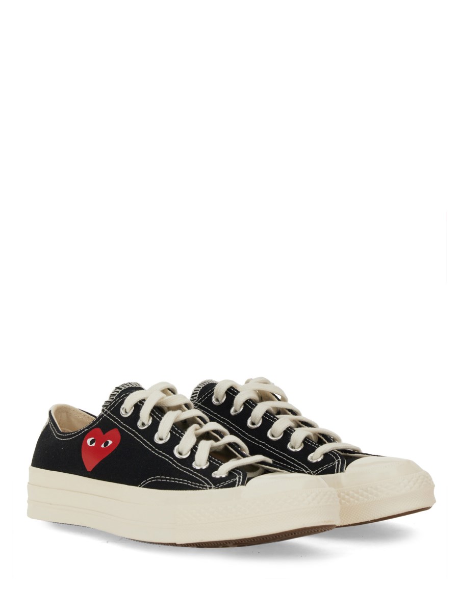 COMME DES GARCONS PLAY CONVERSE SNEAKER IN TELA DI COTONE CON LOGO