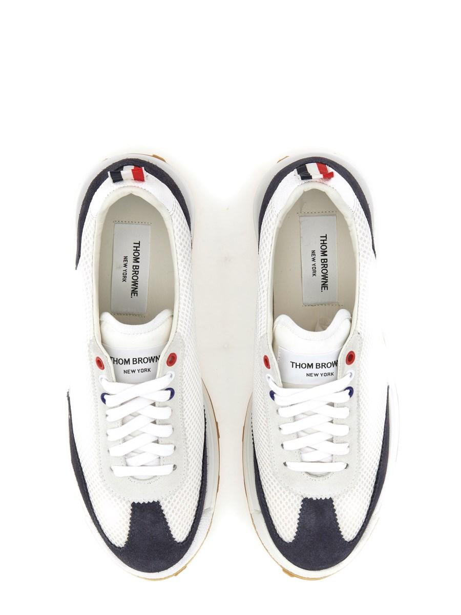 THOM BROWNE SNEAKER TECH RUNNER CON INSERTI IN SUEDE
