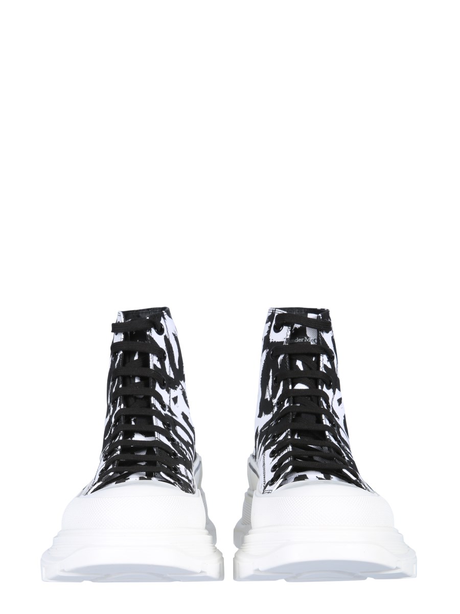 ALEXANDER McQUEEN SNEAKER TREAD SLICK CON LOGO GRAFFITI