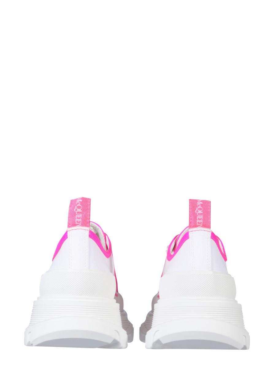 ALEXANDER McQUEEN SNEAKER TREAD SLICK IN CANVAS E PREFILO IN PELLE