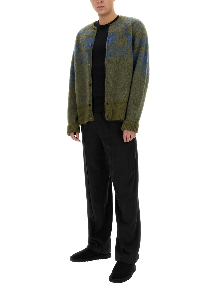 SOUTH2 WEST8 CARDIGAN IN MISTO MOHAIR