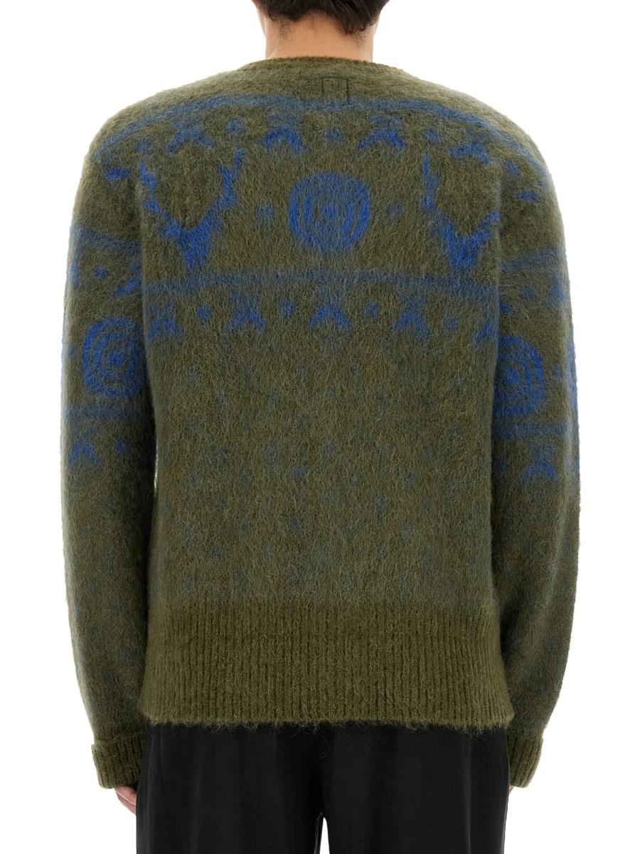 SOUTH2 WEST8 CARDIGAN IN MISTO MOHAIR