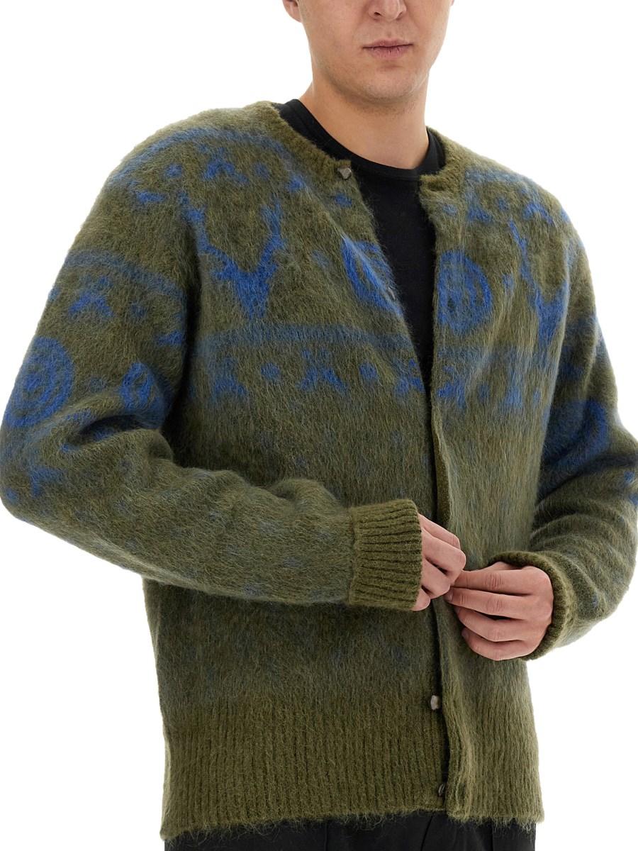SOUTH2 WEST8 CARDIGAN IN MISTO MOHAIR