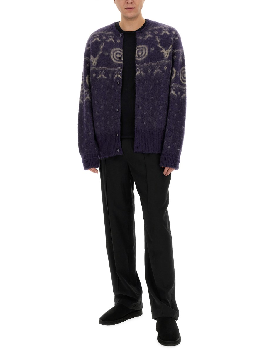 SOUTH2 WEST8 CARDIGAN IN MISTO MOHAIR