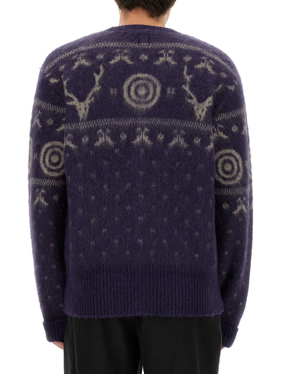 SOUTH2 WEST8 CARDIGAN IN MISTO MOHAIR