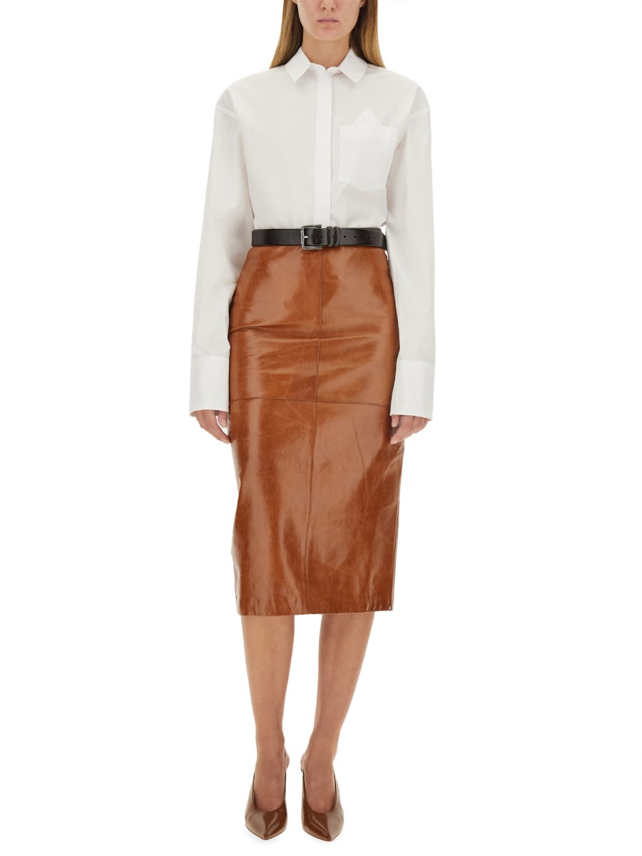 SPORTMAX GONNA "BAIRO" IN PELLE
