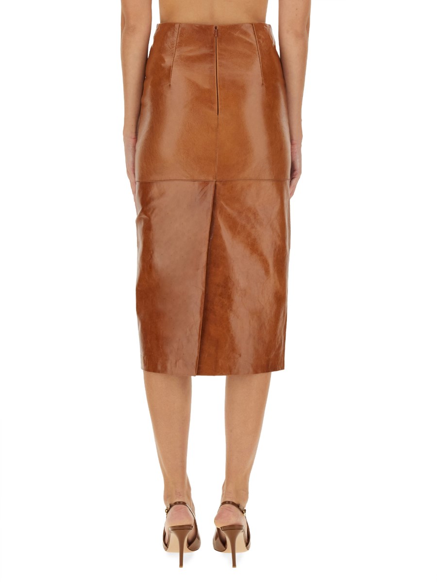 SPORTMAX GONNA "BAIRO" IN PELLE