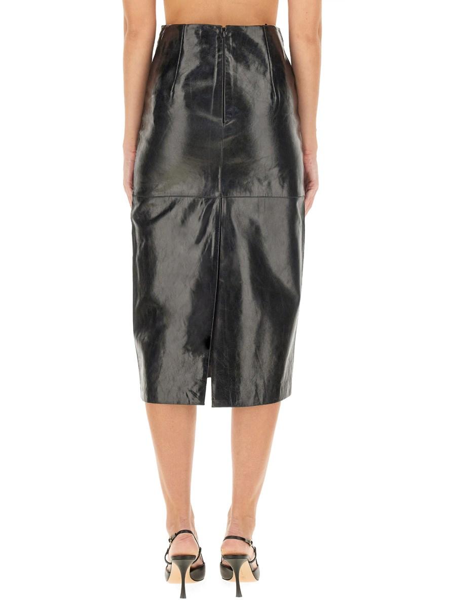 SPORTMAX GONNA BAIRO IN PELLE