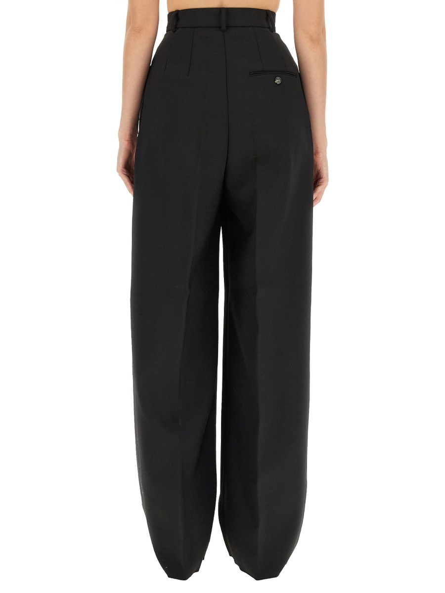 SPORTMAX PANTALONE AMPIO IN MISTO LANA