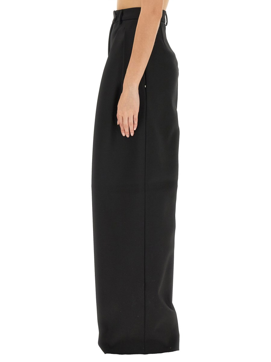 SPORTMAX PANTALONE AMPIO IN MISTO LANA