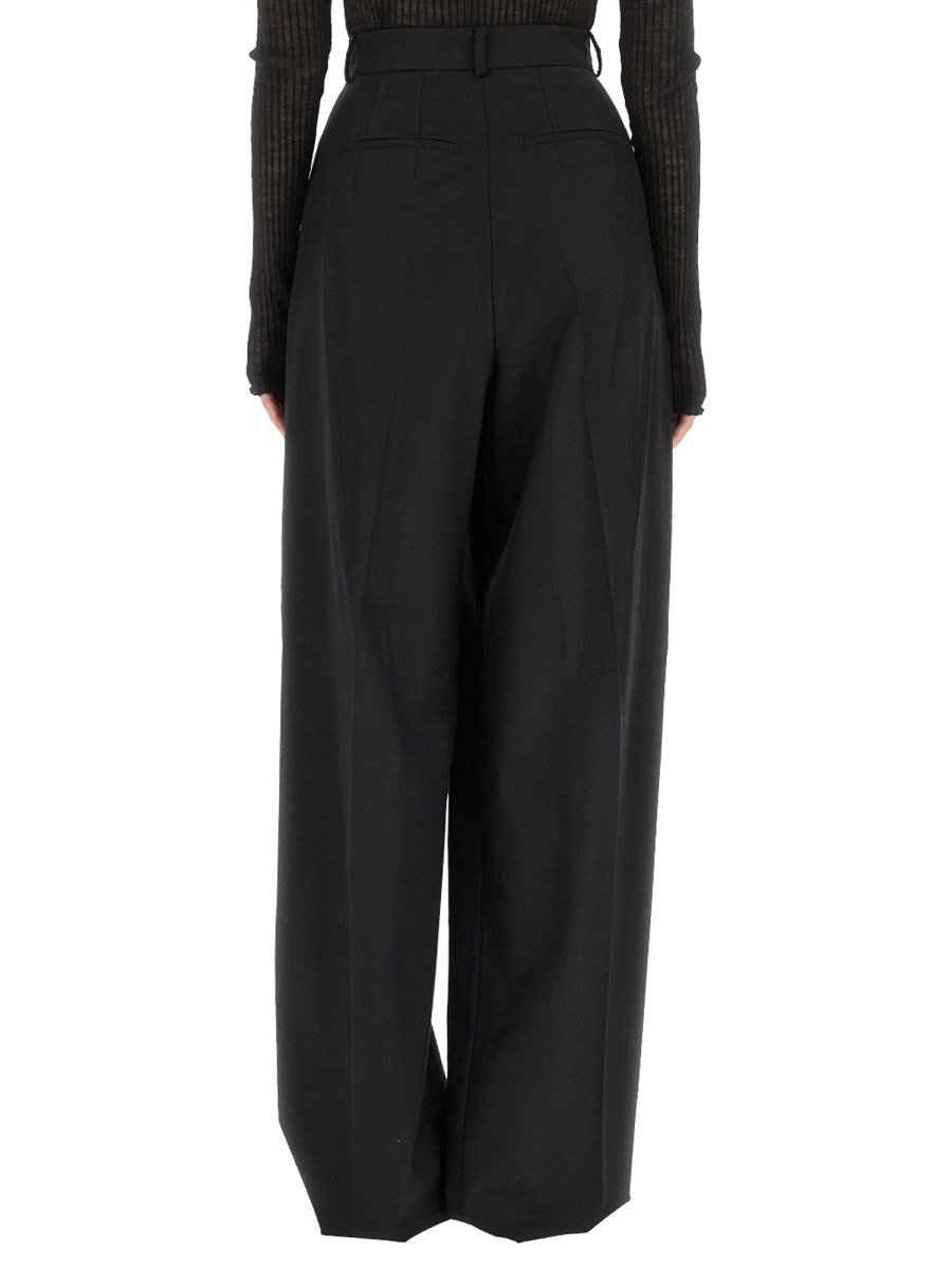 SPORTMAX PANTALONE PALAZZO IN LANA