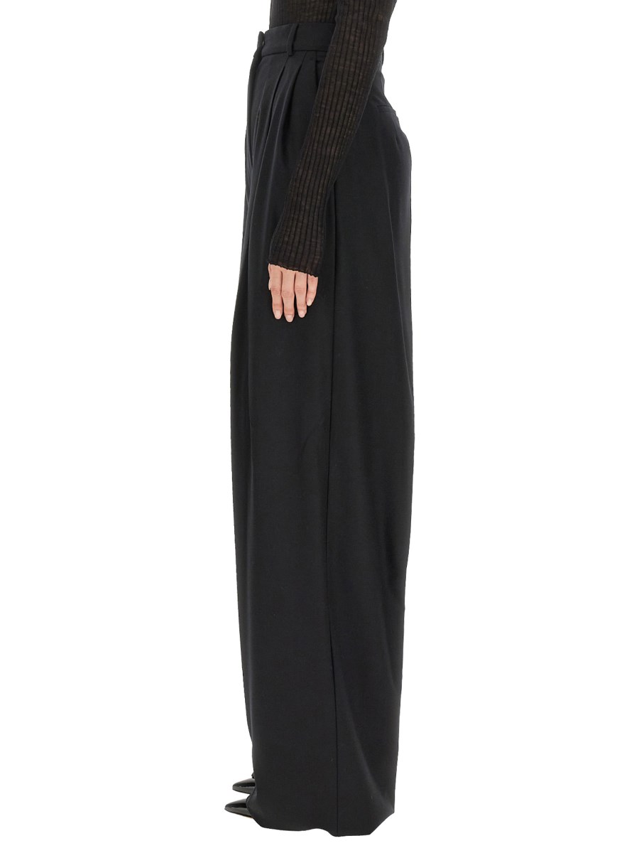 SPORTMAX PANTALONE PALAZZO IN LANA