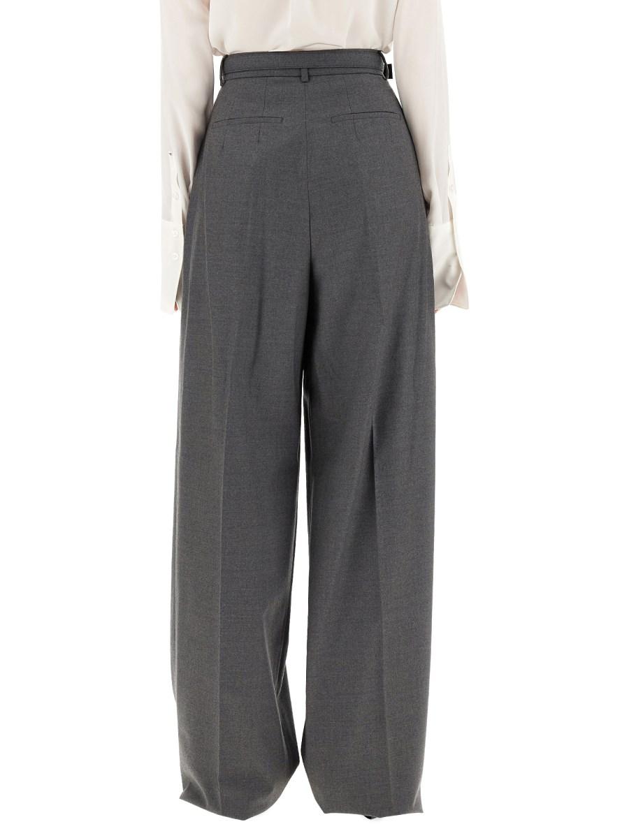 SPORTMAX PANTALONE PALAZZO IN LANA