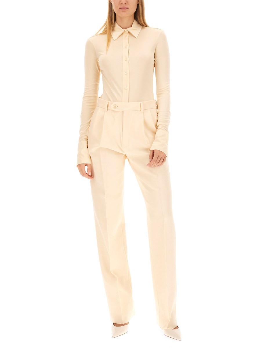 SPORTMAX PANTALONE REGULAR FIT IN LANA