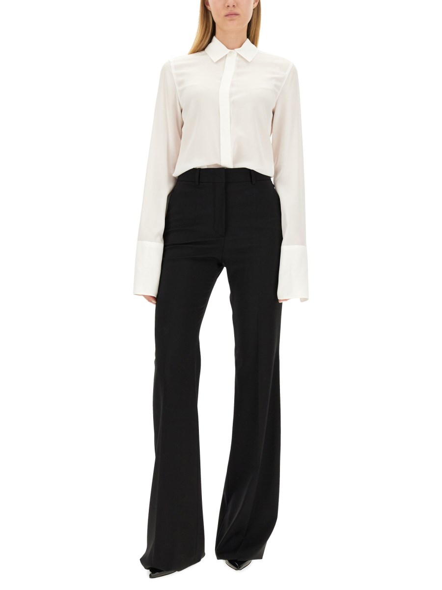 SPORTMAX PANTALONE SLIM FIT IN LANA