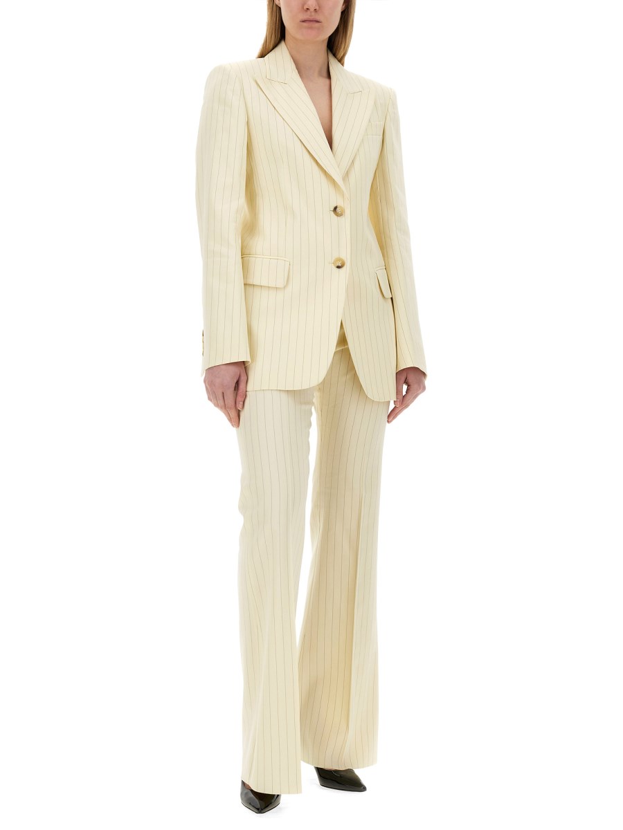 SPORTMAX PANTALONE "TRITONE" GESSATO