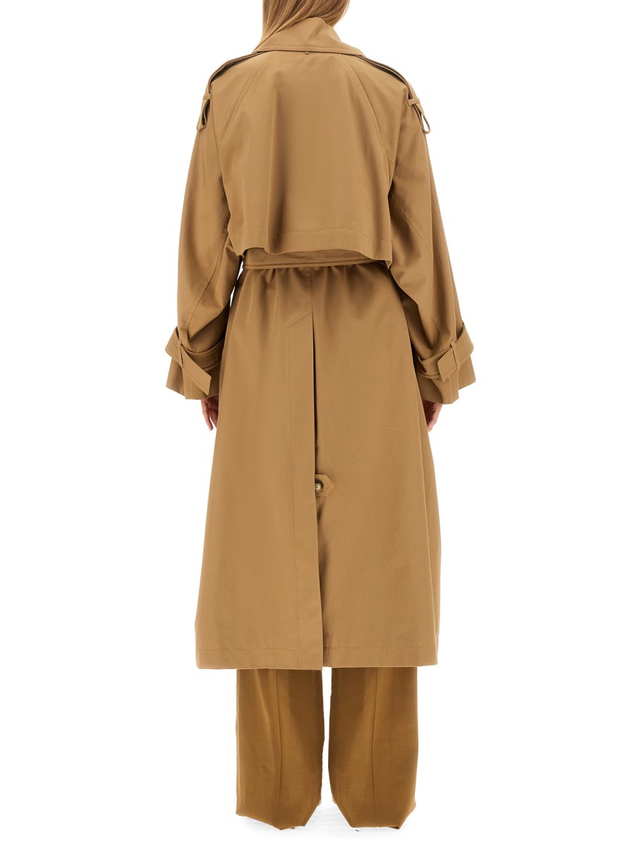 SPORTMAX TRENCH OVERSIZE FIT IN COTONE ANTI GOCCIA
