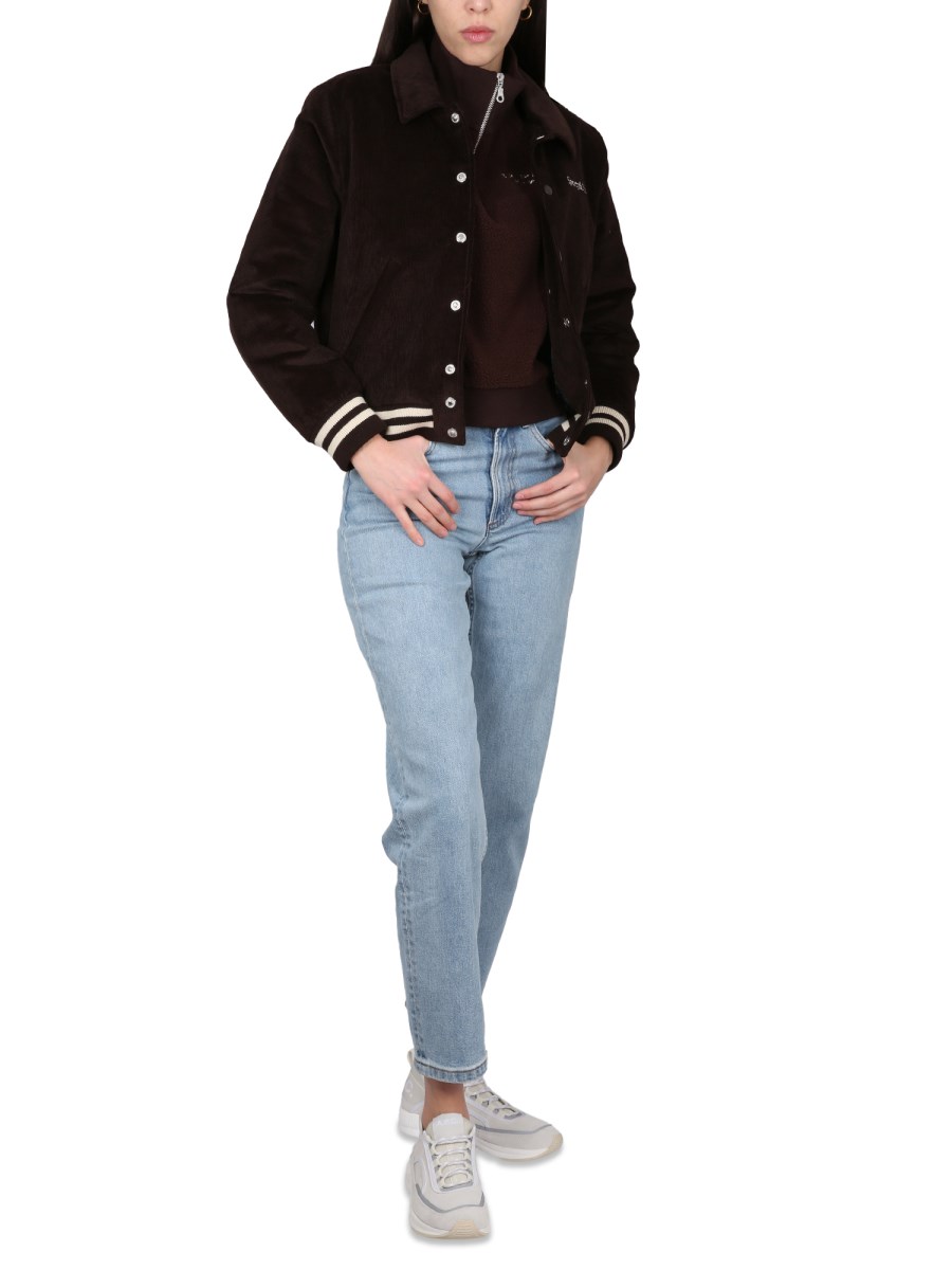 SPORTY&RICH BOMBER VARSITY IN COTONE