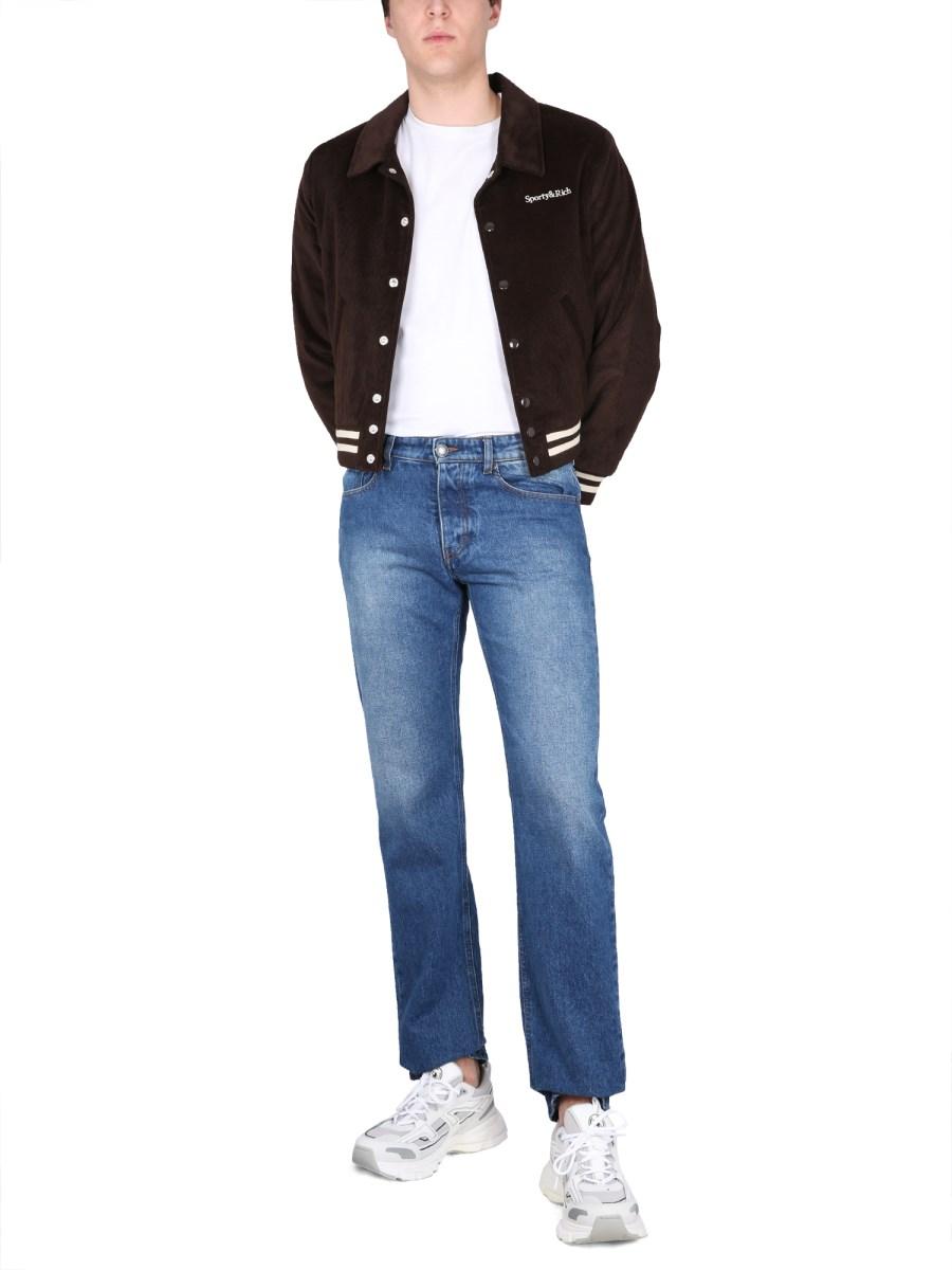 SPORTY&RICH BOMBER VARSITY IN COTONE