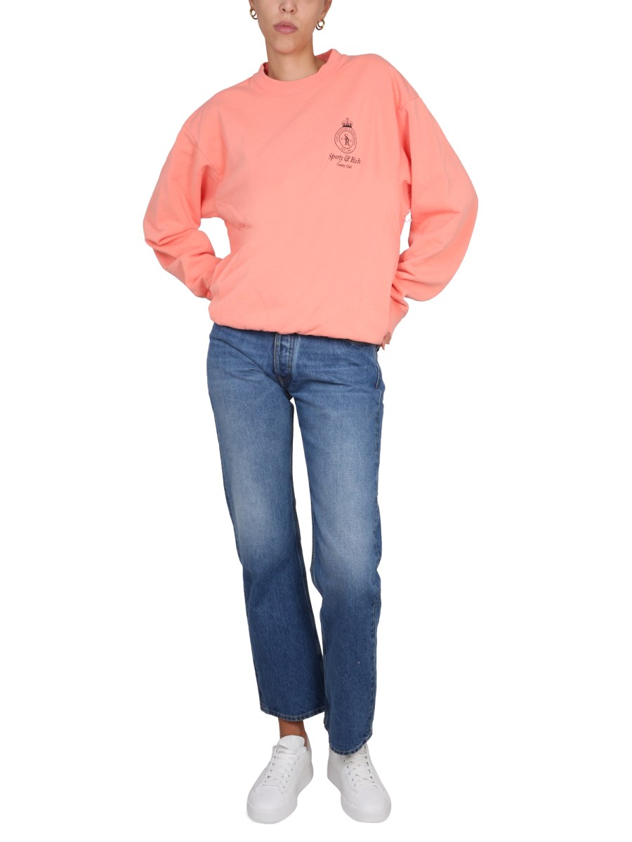 SPORTY&RICH FELPA CROWN IN COTONE