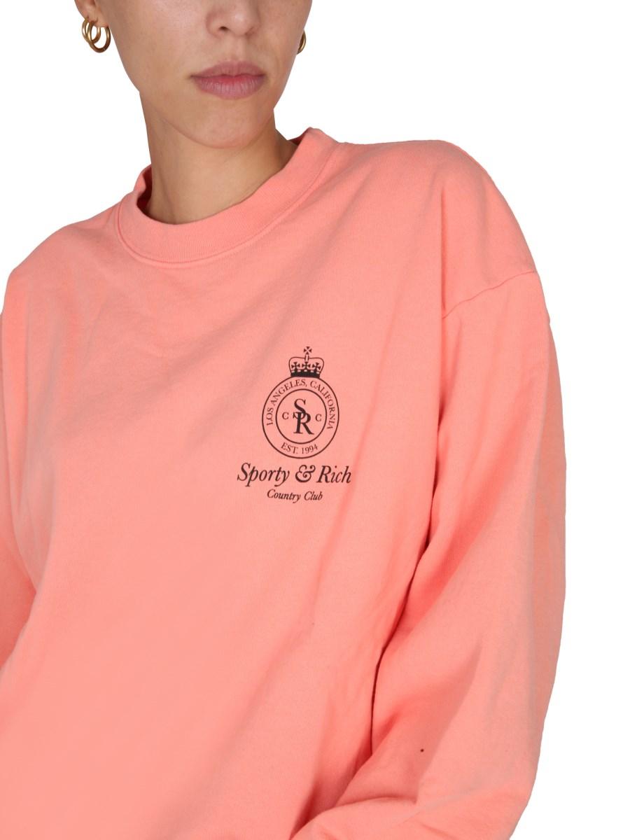 SPORTY&RICH FELPA CROWN IN COTONE