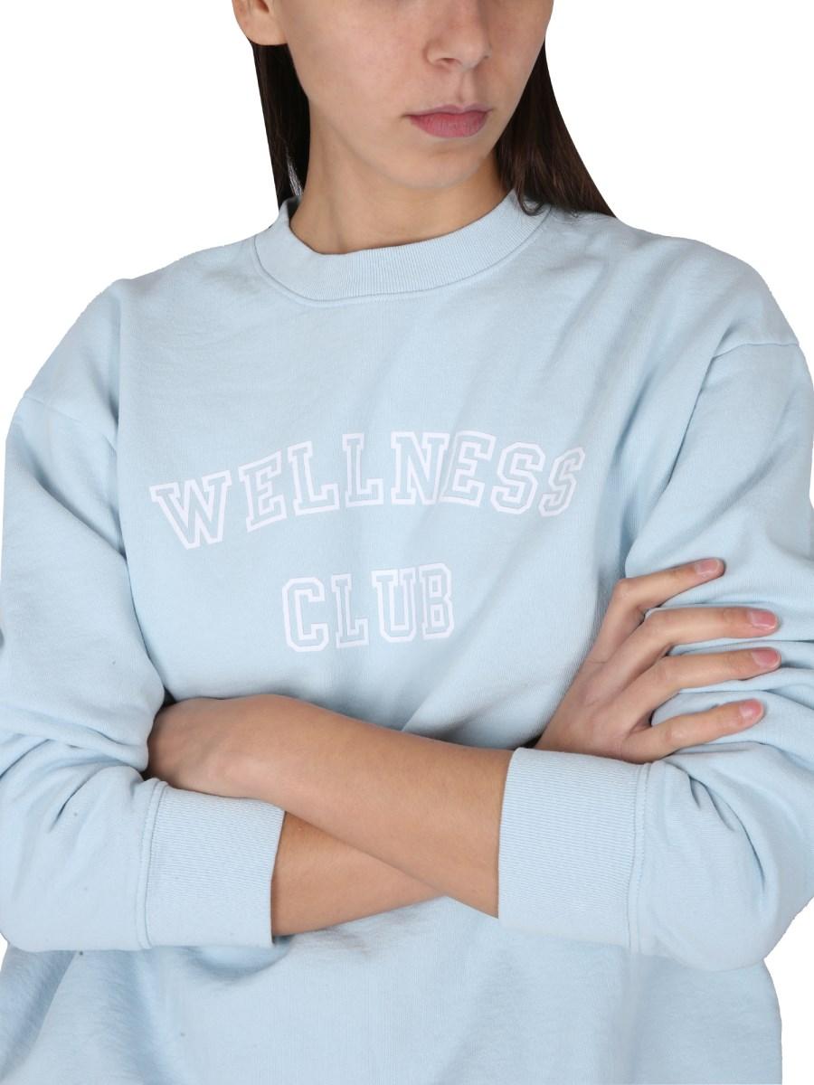 SPORTY&RICH FELPA IN COTONE CON LOGO FLOCCATO