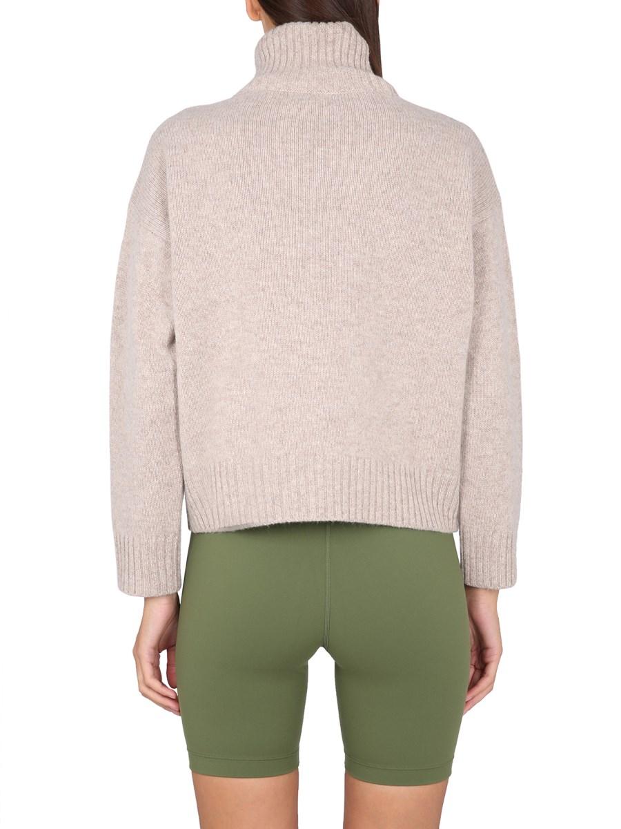 SPORTY&RICH MAGLIA CON COLLO ALTO E RICAMO LOGO