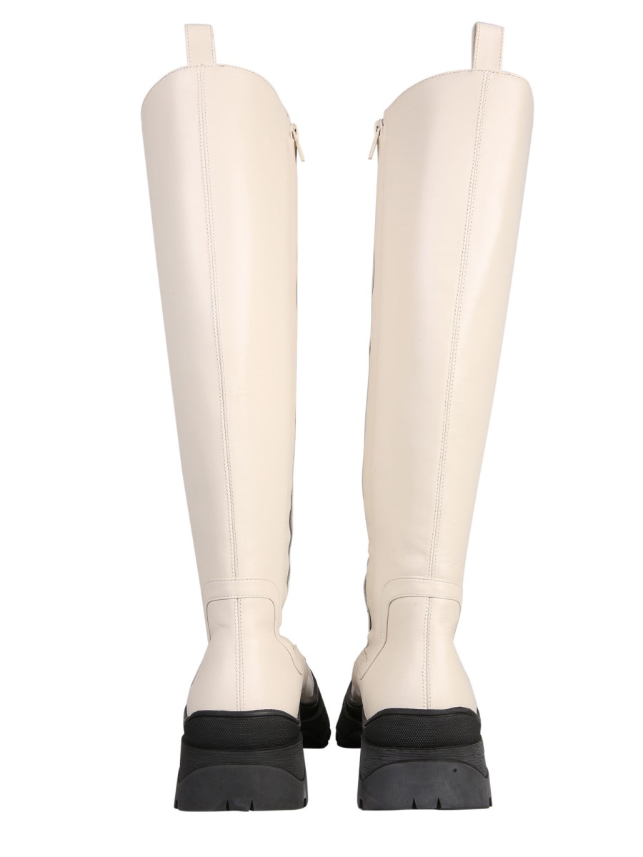 STAUD STIVALE BOW TALL IN PELLE