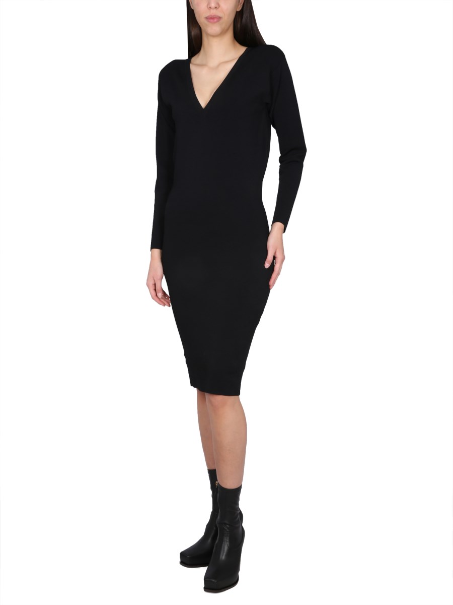 STELLA McCARTNEY ABITO IN VISCOSA CON SCOLLO A V