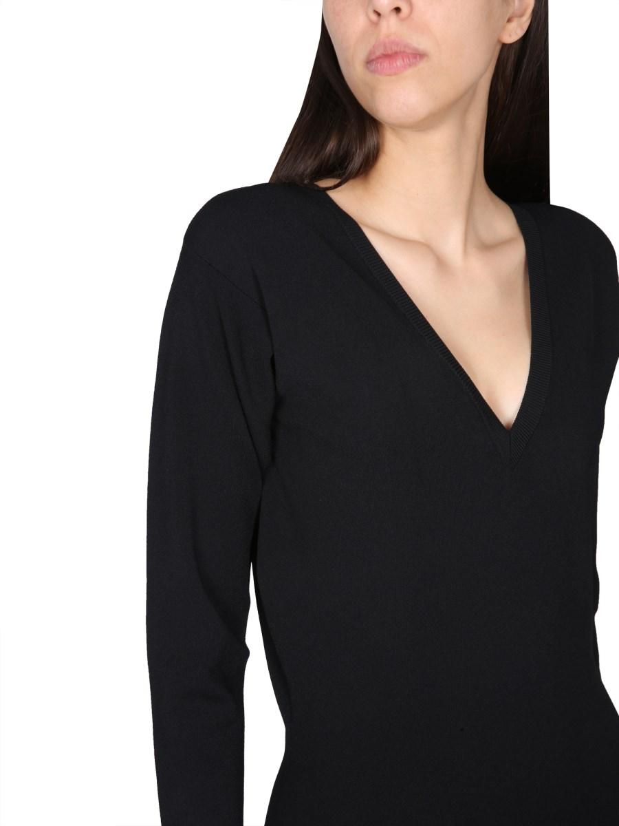 STELLA McCARTNEY ABITO IN VISCOSA CON SCOLLO A V