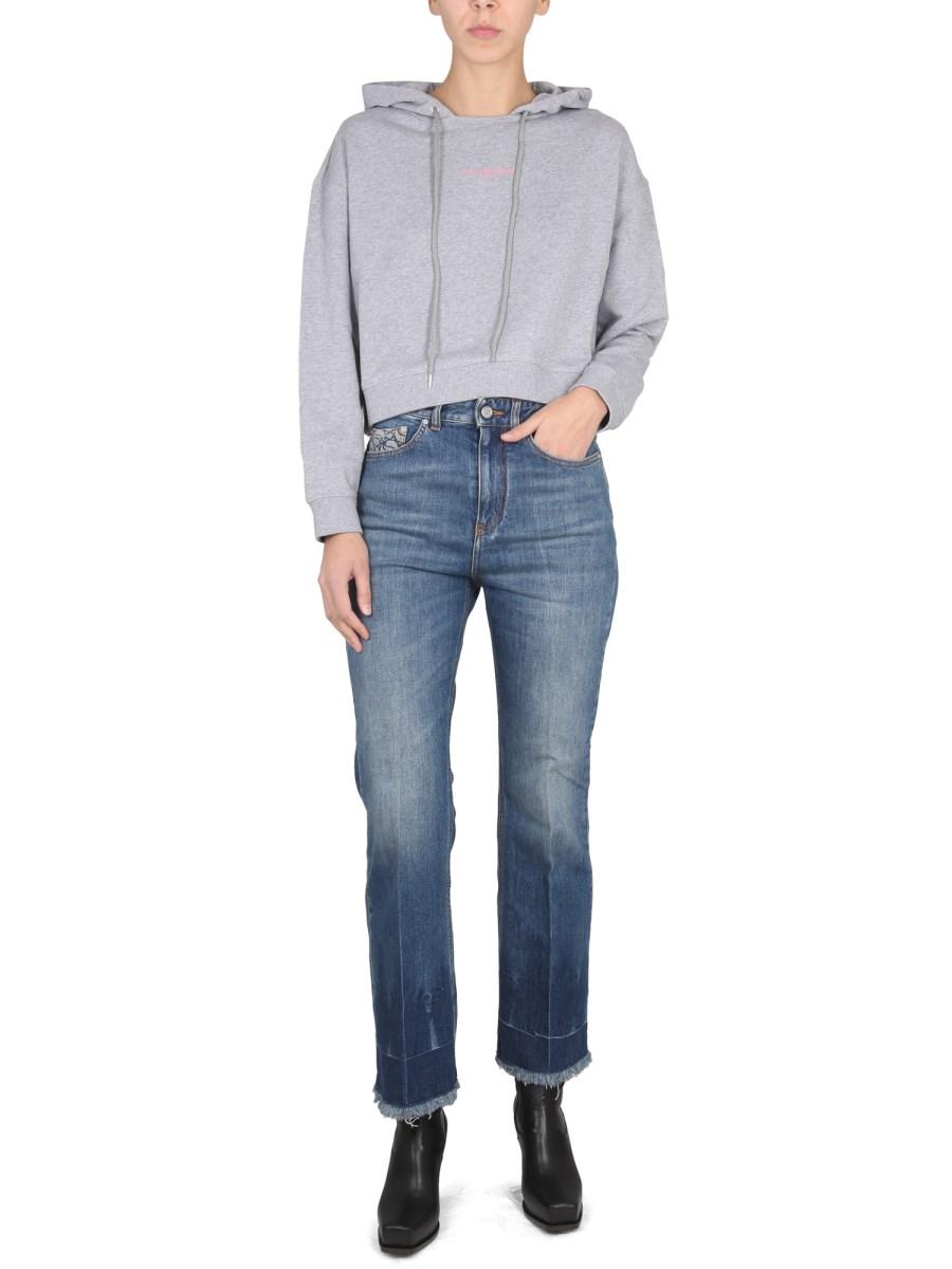 STELLA McCARTNEY FELPA IN COTONE CON RICAMO LOGO