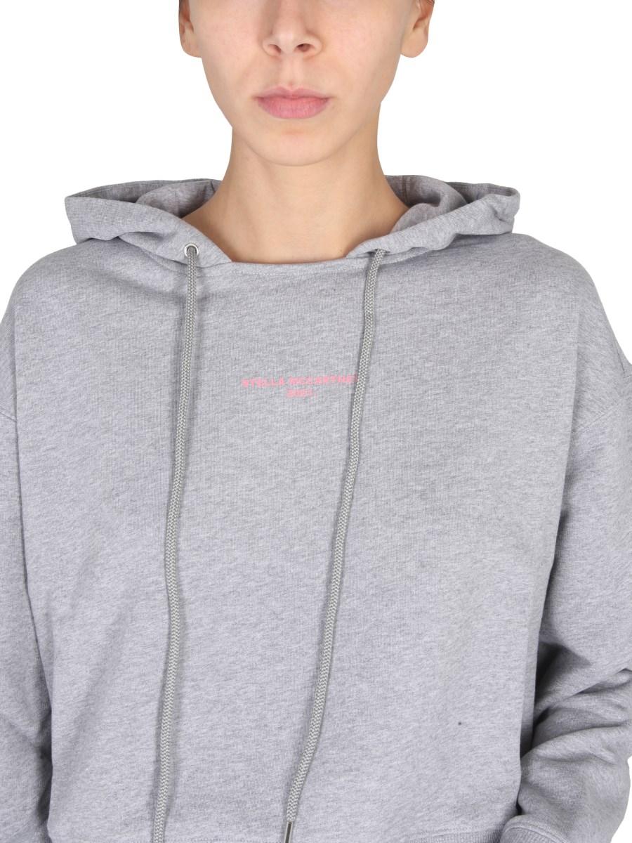 STELLA McCARTNEY FELPA IN COTONE CON RICAMO LOGO