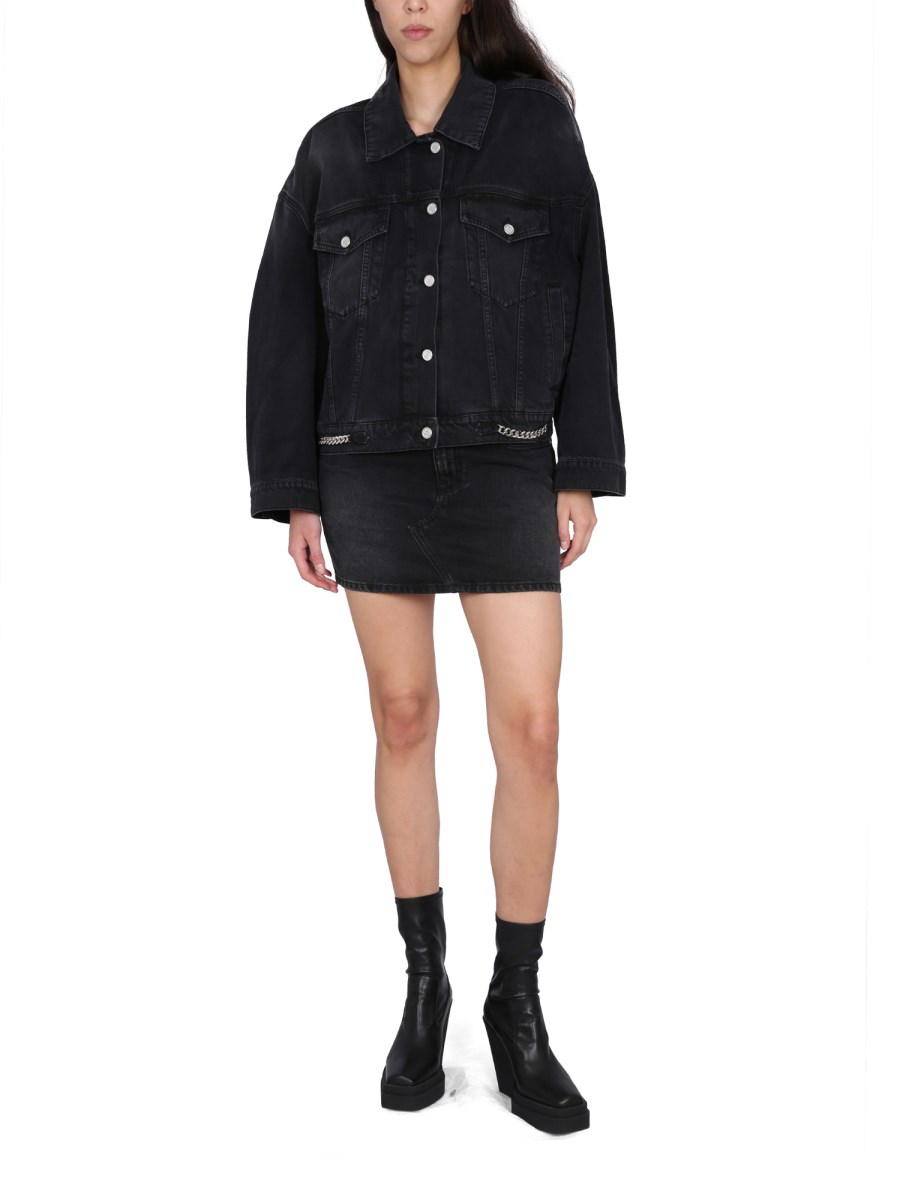 STELLA McCARTNEY GIACCA TIE DYE IN DENIM DI COTONE