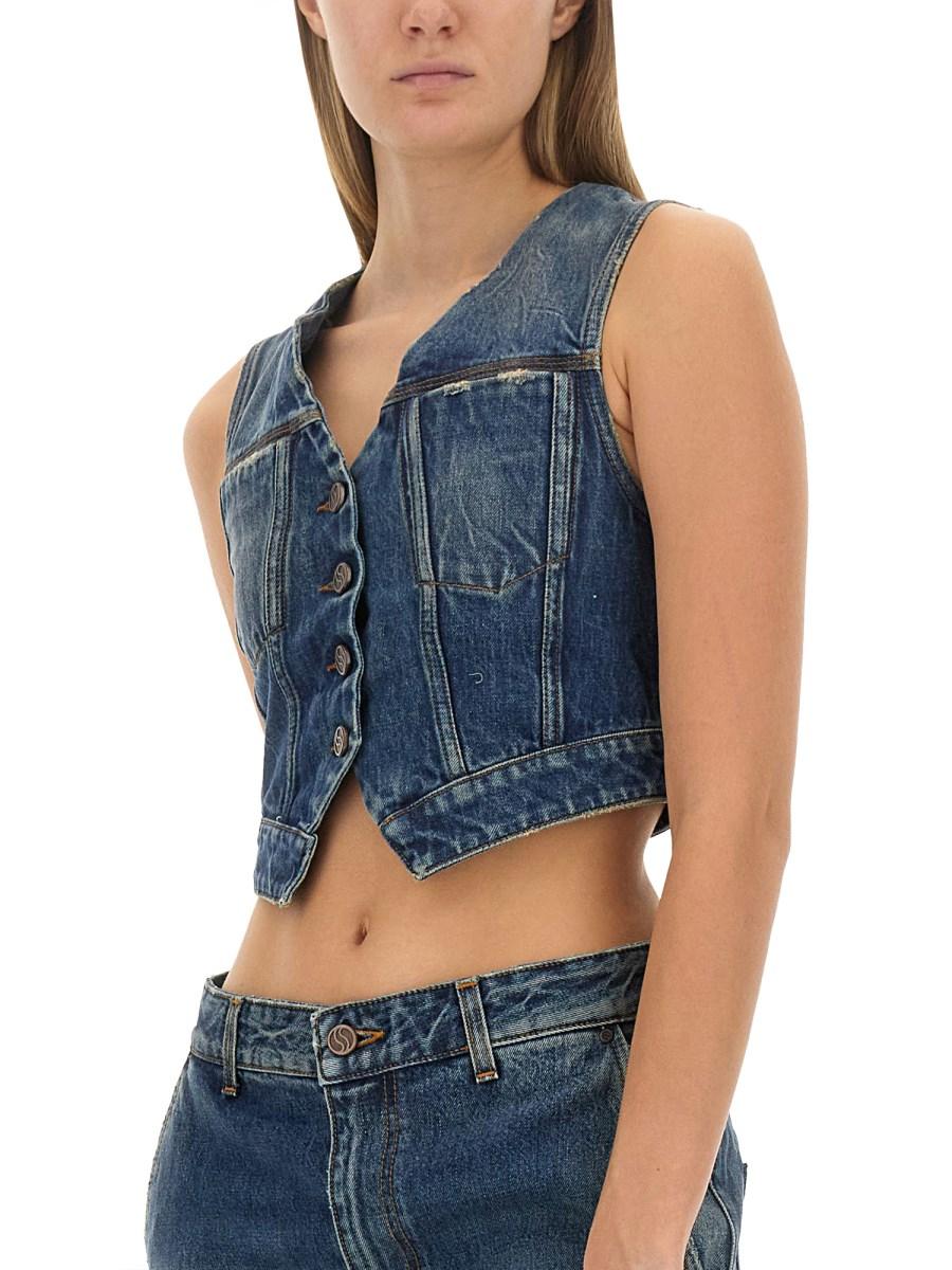 STELLA McCARTNEY GILET IN DENIM