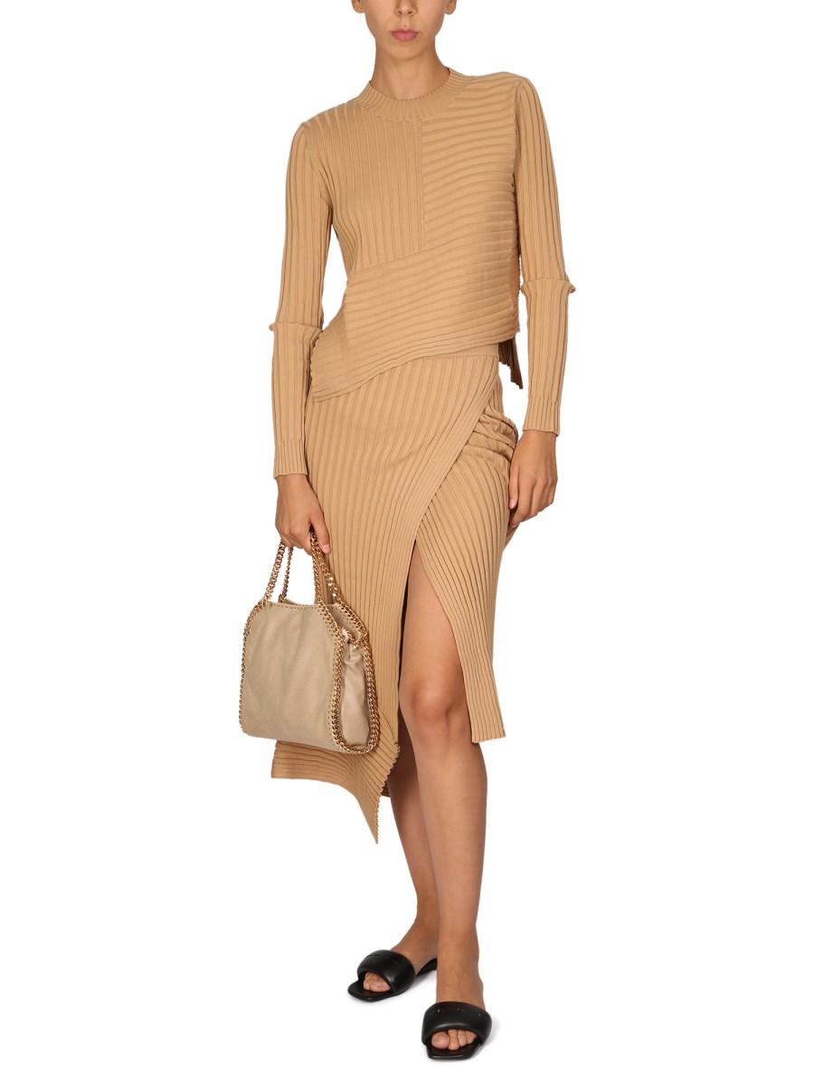 STELLA McCARTNEY GONNA MIDI IN MAGLIA A COSTE