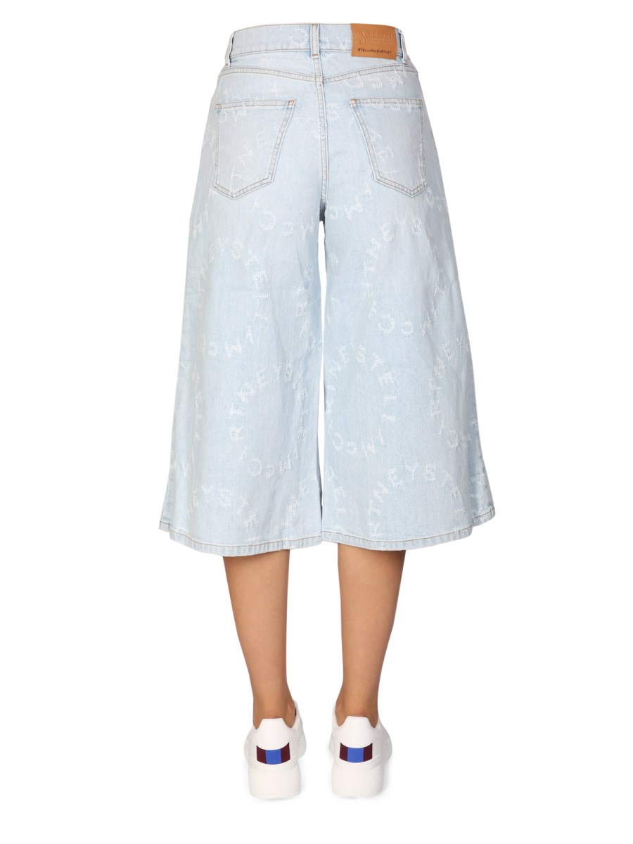 STELLA McCARTNEY JEANS WIDE LEG IN DENIM DI COTONE