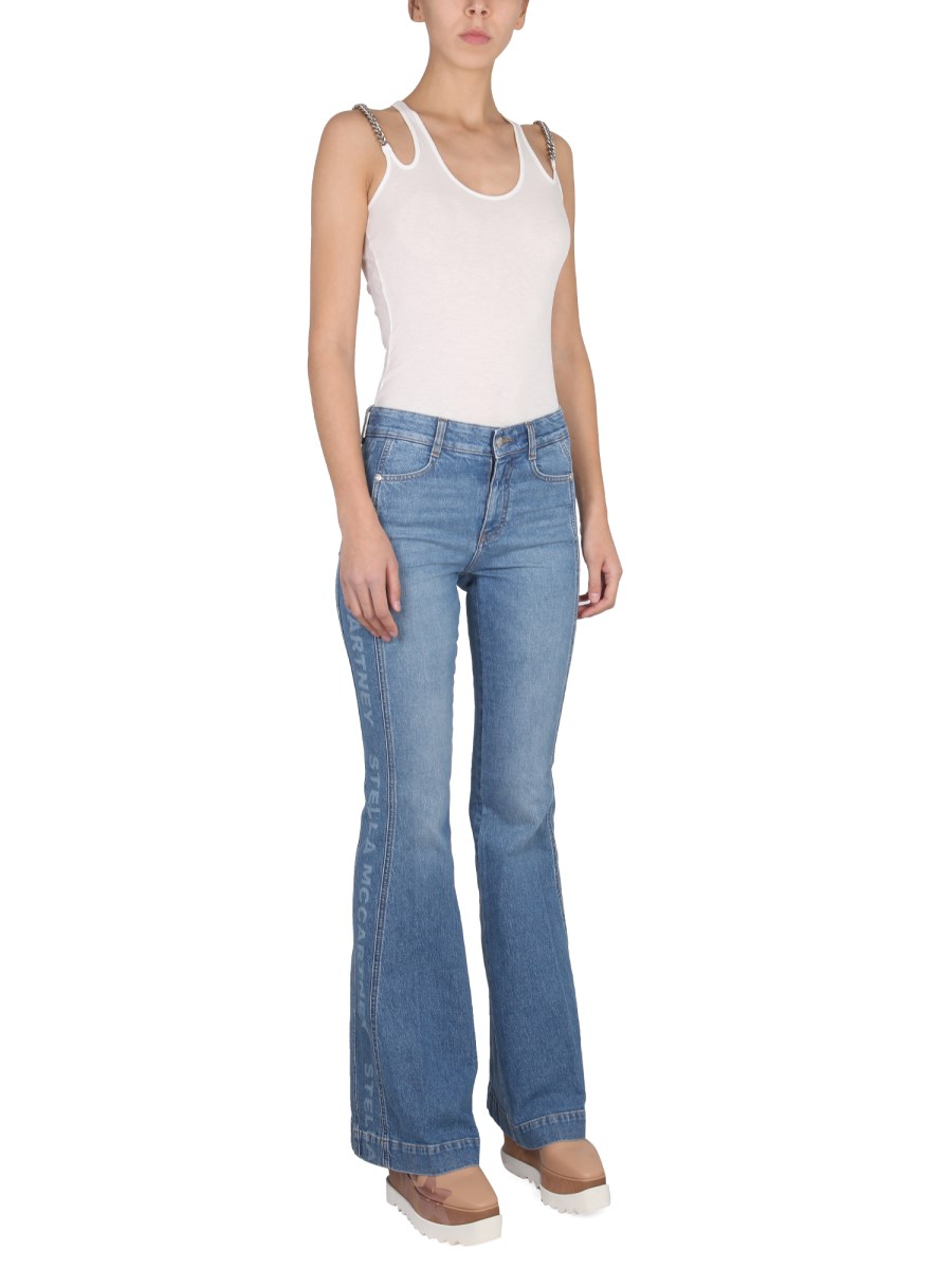 STELLA McCARTNEY TOP "FALABELLA" IN COTONE