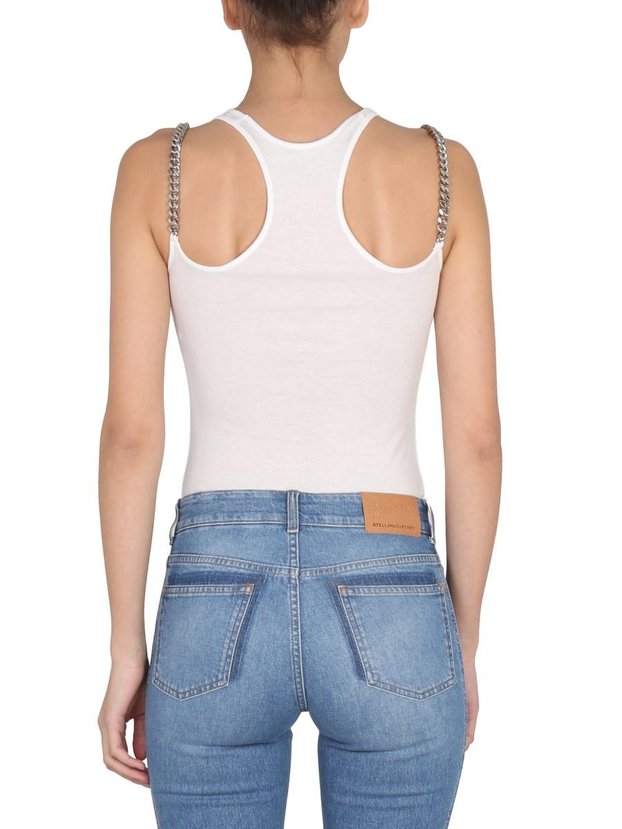 STELLA McCARTNEY TOP "FALABELLA" IN COTONE