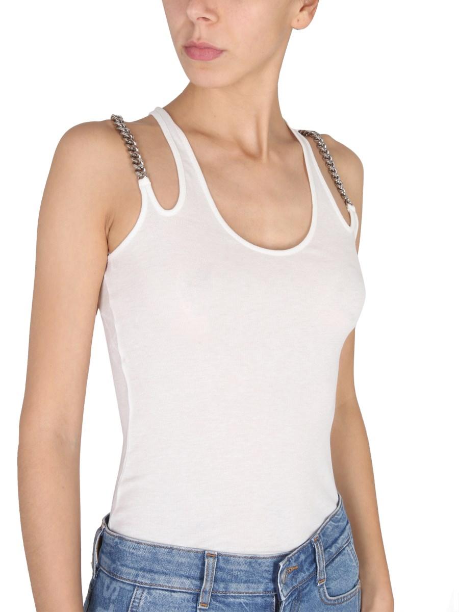 STELLA McCARTNEY TOP "FALABELLA" IN COTONE