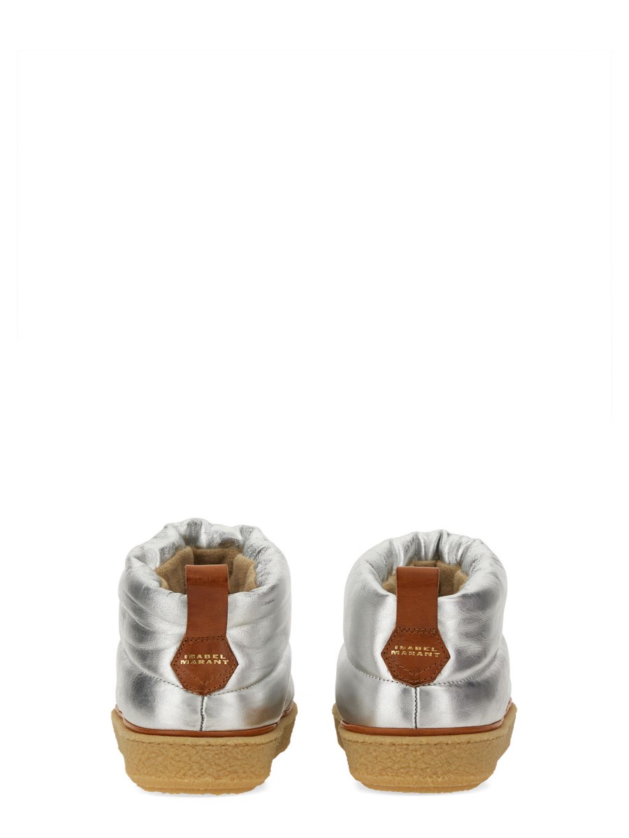 ISABEL MARANT STIVALE "ESKEE" DA NEVE IN PELLE METALLIZZATA